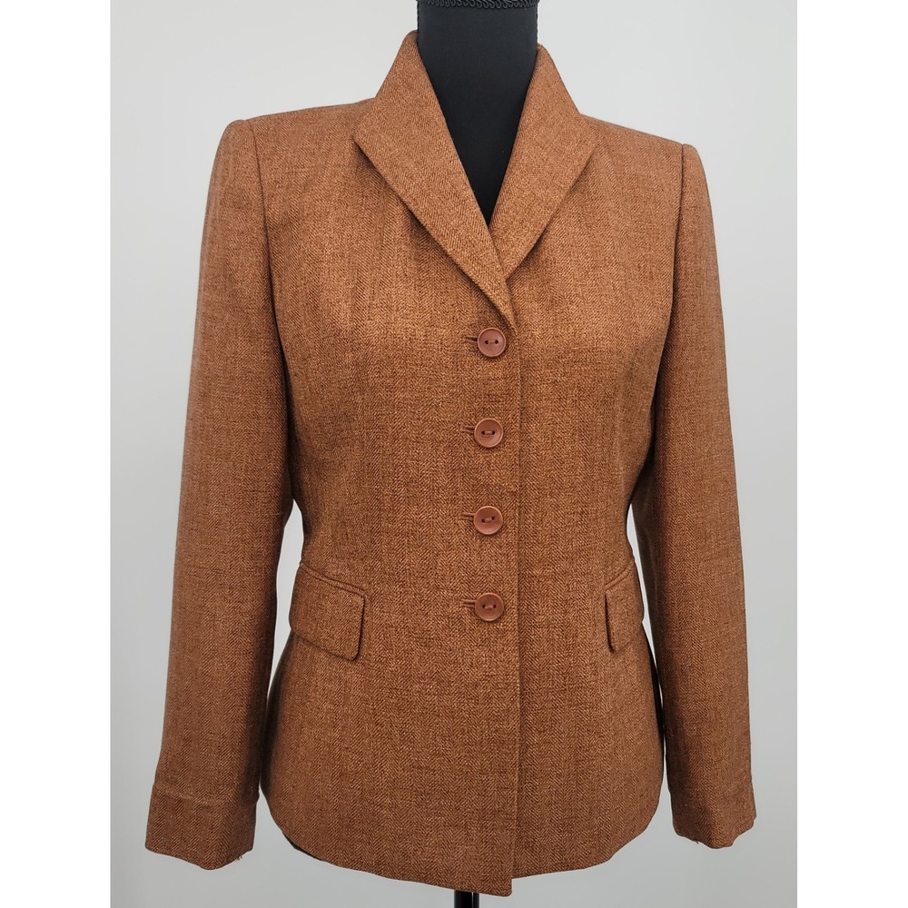 Collections for Le Suit Herringbone Blazer 4P Preppy Career Office Acdemia Y2K
